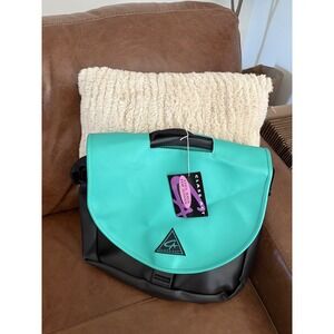 Vintage 1992 Class Act Sponge Bag Messenger School Bag Teal Black Water Repels